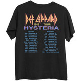 Def Leppard 'Hysteria 88' (Black) T-Shirt Back