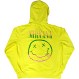 Nirvana 'Sorbet Ray Smiley' (Neon Yellow) Zip Up Hoodie