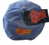 David Bowie 'Flash Logo' (Denim Blue) Baseball Cap