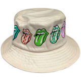 The Rolling Stones 'Multi-Tongue' (Natural) Bucket Hat