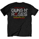 Guns N' Roses 'Rose Circle Paradise City' (Black) T-Shirt