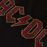 AC/DC 'Full Colour Logo Diamante' (Black) Womens Fitted T-Shirt