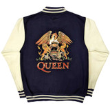 Queen 'White Crest' (Blue & White) Varsity Jacket BACK