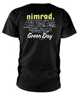 Green Day 'Nimrod Tracklist' (Black) T-Shirt Back