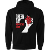 Green Day 'American Idiot' (Black) Zip Up Hoodie Back