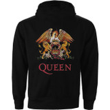 Queen 'Classic Crest' (Black) Womens Zip Up Hoodie BACK