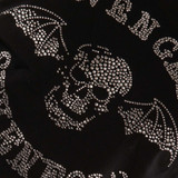 Avenged Sevenfold 'Death Bat Diamante' (Black) Womens Fitted T-Shirt CLOSEUP