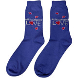 The Beatles 'All you need is love' (Blue) Womens Socks (One Size = UK 4-7)