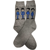 The Beatles 'Cartoon Standing' (Grey) Womens Socks (One Size = UK 4-7)
