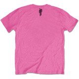 Billie Eilish 'Racer Logo & Blohsh' (Pink) T-Shirt BACK