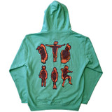 Billie Eilish 'Silhouettes' (Green) Pull Over Hoodie BACK