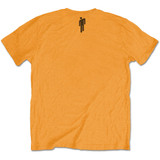 Billie Eilish 'Racer Logo & Blohsh' (Orange) Kids T-Shirt BACK