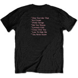 Blackpink 'The Album Track list' (Black) T-Shirt BACK