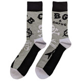 CBGB 'Logos' (Grey) Socks (One Size = UK 7-11)