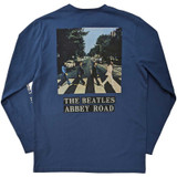 The Beatles 'Abbey Road' (Blue) Long Sleeve Shirt BACK
