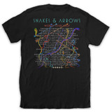 Rush 'Snakes & Arrows Tour 2007' (Black) T-Shirt Back