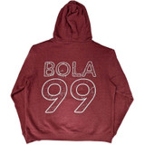 Rage Against The Machine 'BOLA 99' (Maroon) Pull Over Hoodie Back