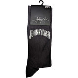 Johnny Cash 'Man In Black Logo' (Black) Socks (One Size = UK 7-11) PACK