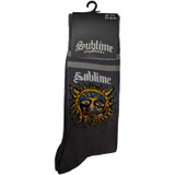 Sublime 'Yellow Sun' (Grey) Socks (One Size = UK 7-11) PACK