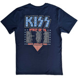 Kiss 'Americana' (Blue) T-Shirt BACK