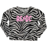 AC/DC 'Logo' (Black & White) Womens Pyjama Set TOP