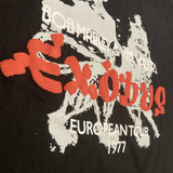 Bob Marley 'Exodus European Tour '77' (Black) Hi-Build T-Shirt CLOSE UP