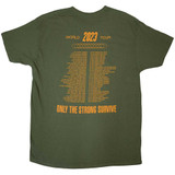 Bruce Springsteen 'Tour '23 Sepia Car' (Green) T-Shirt BACK