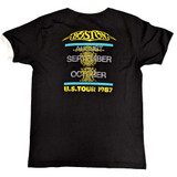 Boston 'US Tour '87' (Black & White) Eco Ringer T-Shirt BACK
