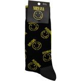 Nirvana 'Yellow Happy Face Pattern' (Multicolour) Socks 2