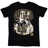 Tupac 'Platinum' (Black) T-Shirt Back Print