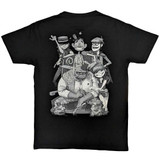 Gorillaz 'Pocket George Spray' (Black) T-Shirt Back Print