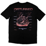 Disturbed 'European Tour '23 Medallion' (Black) T-Shirt BACK