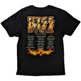 Kiss 'End Of The Road Final Tour'  (Black) T-Shirt BACK