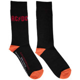 AC/DC 'Red Logo' (Black) Socks (One Size = UK 7-11)