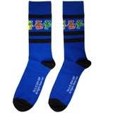 Grateful Dead 'Dancing Bears Stripe' (Blue) Socks (One Size = UK 7-11)
