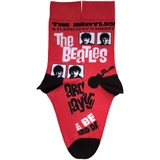 The Beatles 'A Hard Day's Night' (Red) Socks (One Size = UK 7-11) BACK