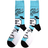 The Beatles 'Strawberry Fields/Penny Lane' (Blue) Socks (One Size = UK 7-11)