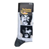 The Beatles 'Yellow Submarine Sea of Science Faces Mono' (White) Socks (One Size = UK 7-11)