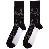 The Beatles 'Abbey Road Outlines' (Black) Socks (One Size = UK 7-11)