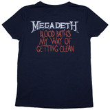 Megadeth 'Black Friday' (Blue) Womens Fitted T-Shirt BACK