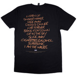 Oasis 'Definitely Maybe AAA Setlist' (Black) T-Shirt BACK