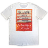 Oasis 'Definitely Maybe AAA Pass' (White) T-Shirt BACK
