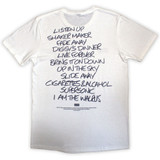Oasis 'Definitely Maybe AAA Setlist' (White) T-Shirt BACK