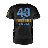 Forbidden '40 Years Of Evil' (Black) T-Shirt Back