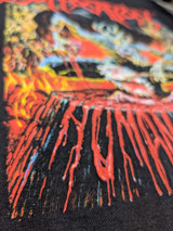 Suffocation 'Human Waste' (Black) T-Shirt close up of the print detail 1