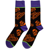 Rob Zombie 'Orange Skulls' (Multicolour) Socks (One Size = UK 7-11)