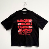 Ramones 'Concert' (Black) Oversized Boxy T-Shirt - Limited Edition on a hanger