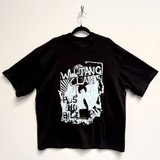 Wu-Tang Clan 'Graffiti' (Black) Oversized Boxy T-Shirt - Limited Edition on a hanger