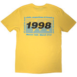 Oasis '1998 World Tour - South America' (Yellow) T-Shirt BACK