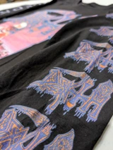 Death 'Leprosy' (Black) Long Sleeve Shirt close up of left arm print